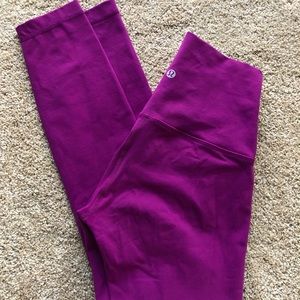 Lululemon High Rise leggings in Deep Fuchsia